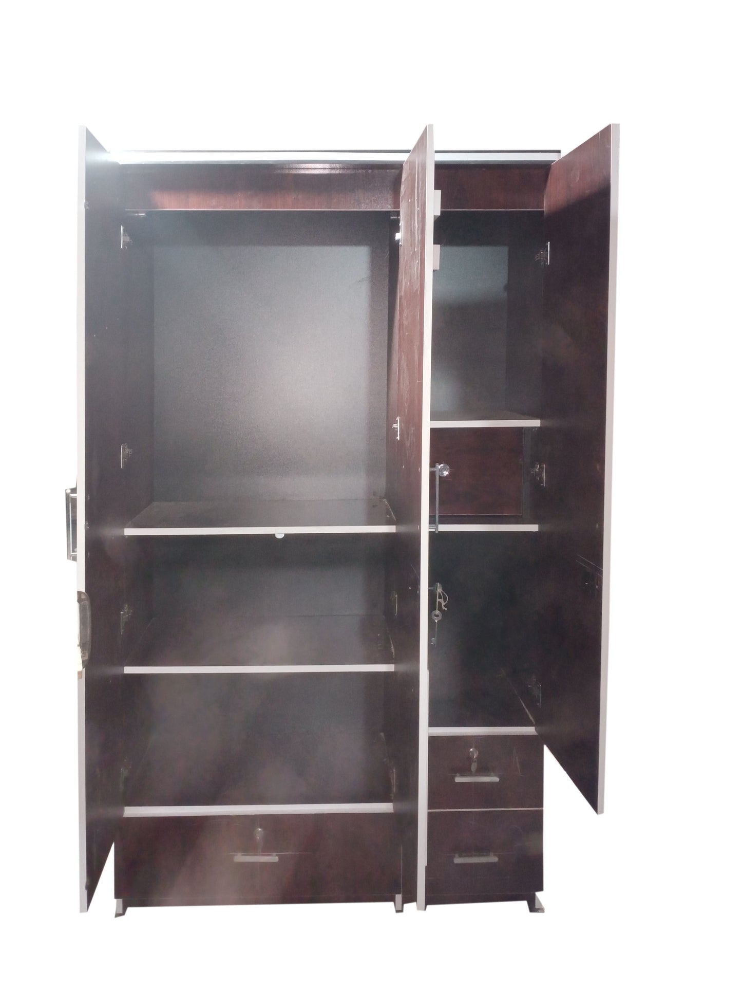 Wardrobe 3 door with Dresser( MDF wood )