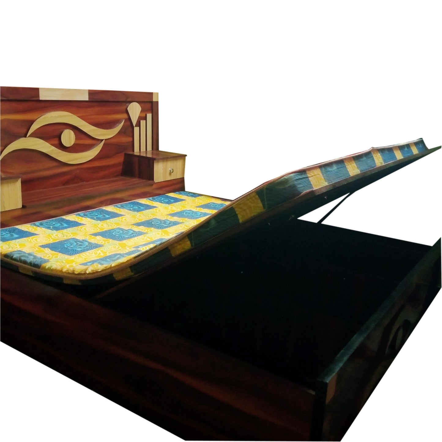 Bed Hydraulics king size 6/7 with Box storage (MDF wood )