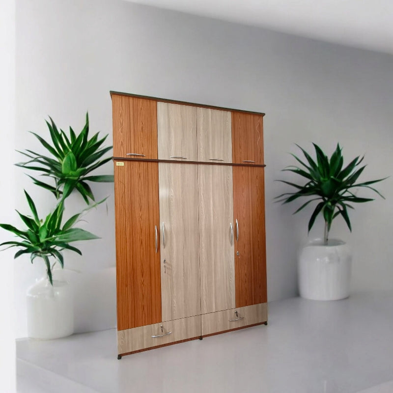 Wardrobe 4 door ( MDF Wood )