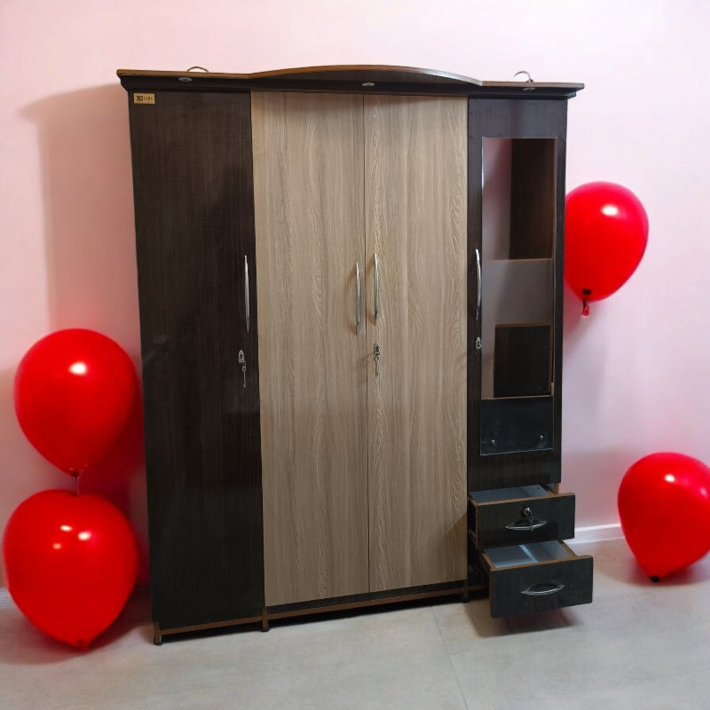 Wardrobe 4 door ( MDF Wood )