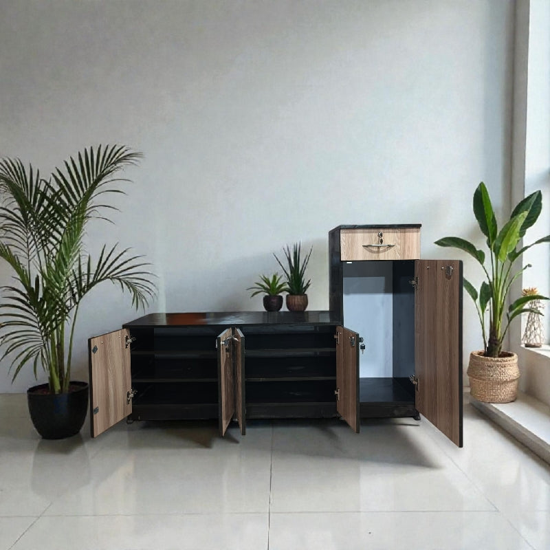 Shoes cabinet with gas cylinder cabinet ( MDF wood )