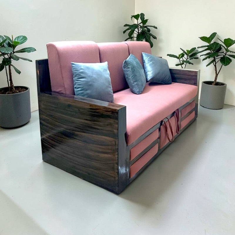 Sofa set 3 seater (mehogony wood )