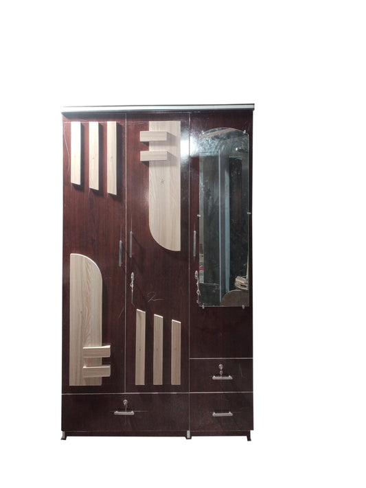 Wardrobe 3 door  with Dresser( MDF wood )