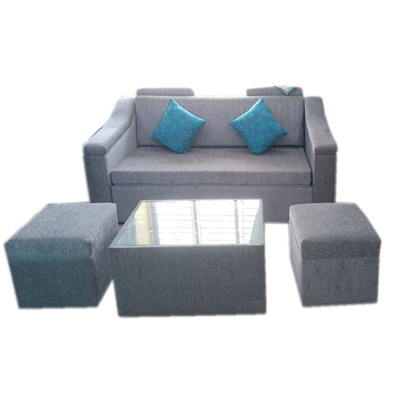 Sofa cum bed 3 sitter with center table and  2 Pisces off scoop