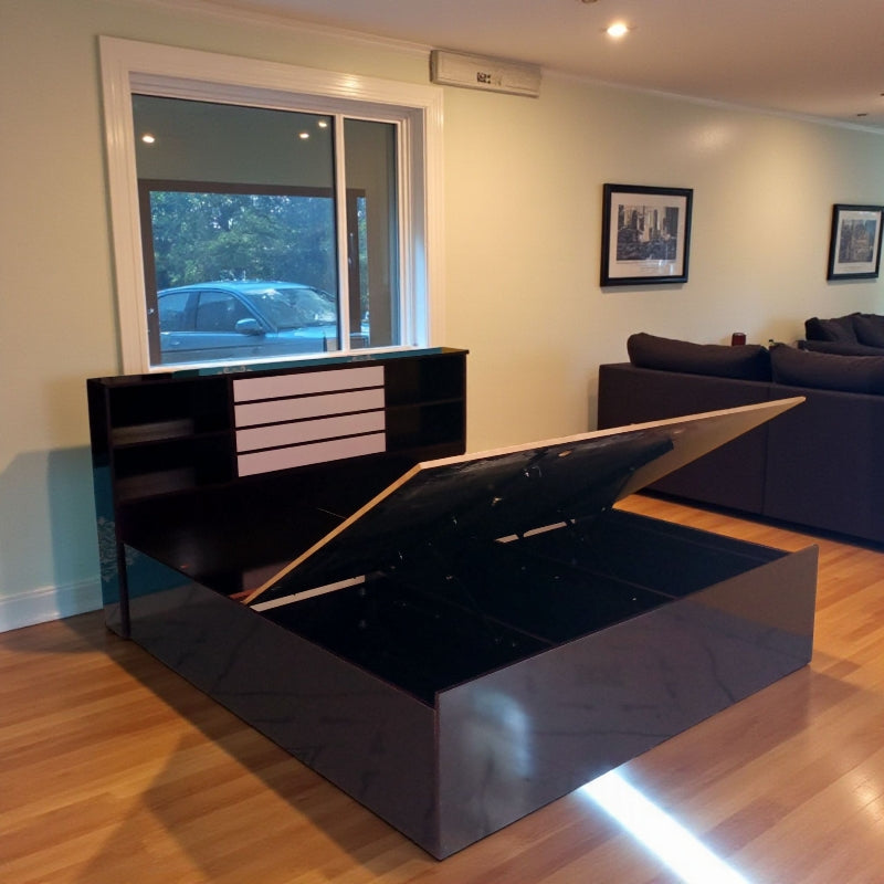 Bed hydraulic system ,box storage ,king size 6/7 ( MDF Wood )