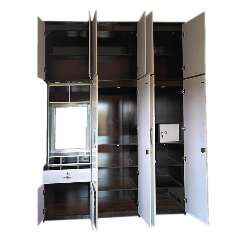 6 door wardrobe with lofft ( UV MDF wood )