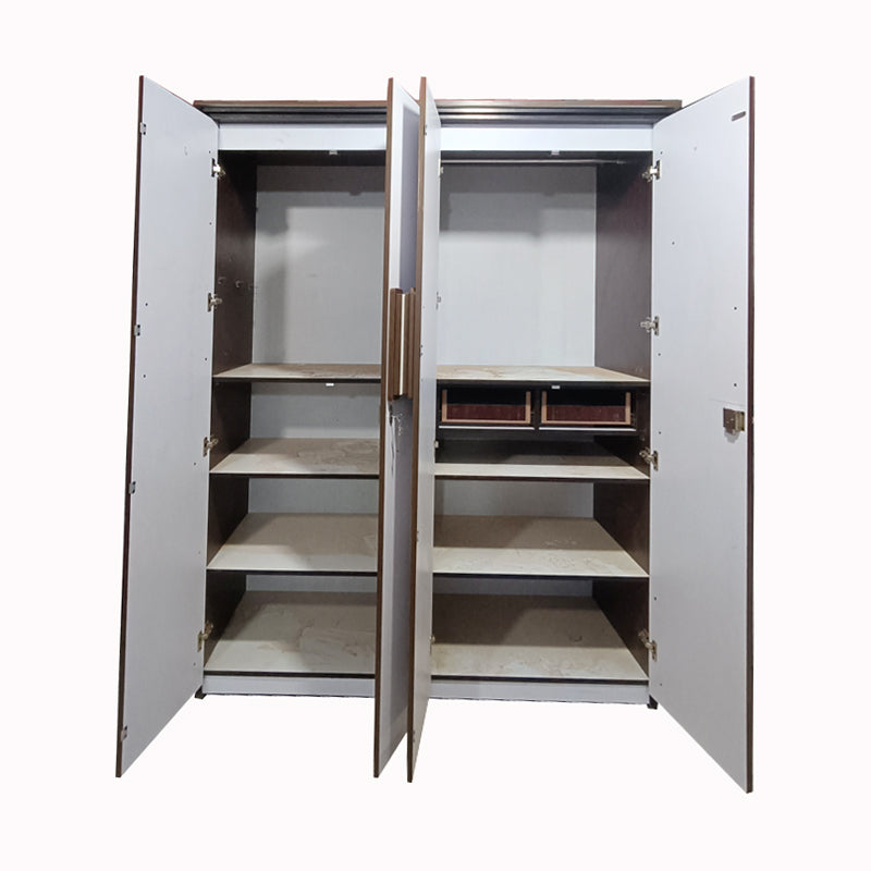 Wardrobe 4 door  ( UV MDF  Wood )