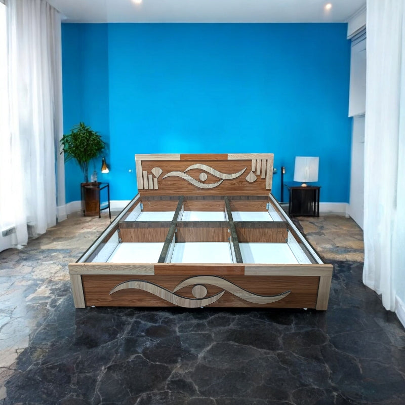 Bed, Box storage, king size 7/6 ( MDF Wood )