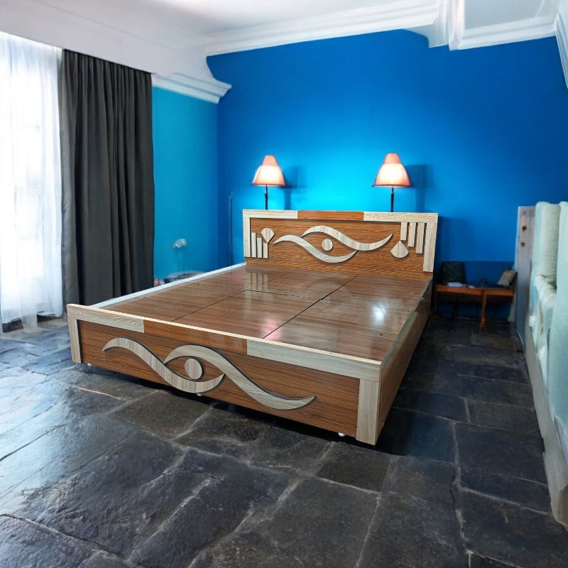 Bed, Box storage, king size 7/6 ( MDF Wood )