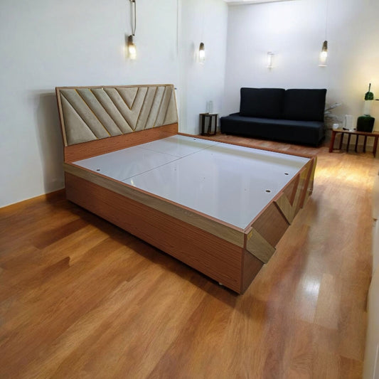 Bed Hydraulic system , Box storage , Queen size 5/7 ( MDF Wood )