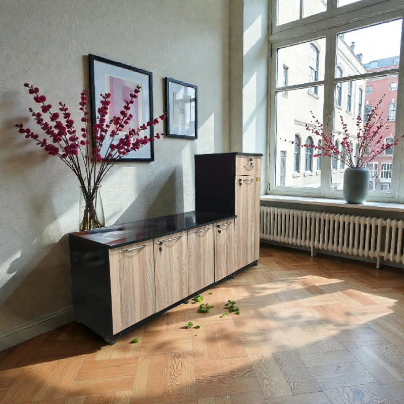 Shoes cabinet with gas cylinder cabinet ( MDF wood )