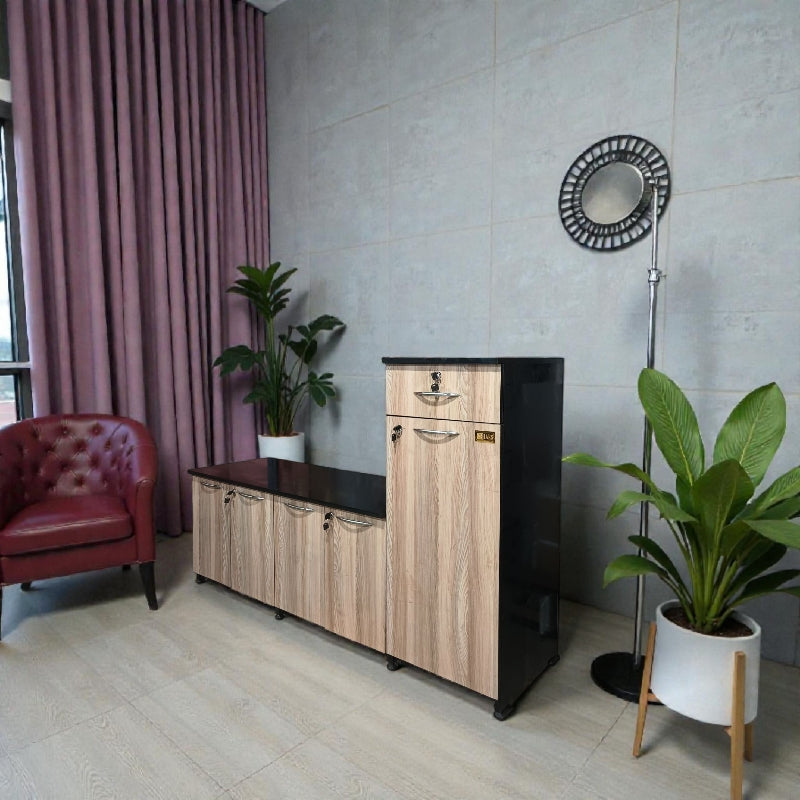 Shoes cabinet with gas cylinder cabinet ( MDF wood )