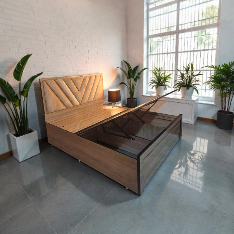 Bed hydraulic with Box storage ,king size, 6/7 bed( MDF Wood )