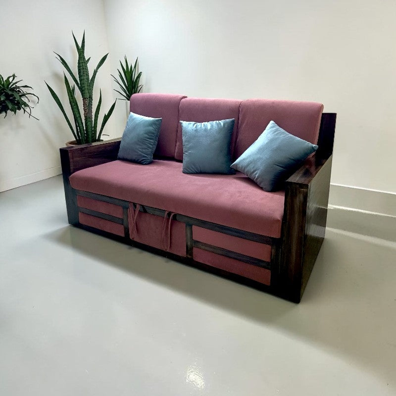 Sofa set 3 seater (mehogony wood )