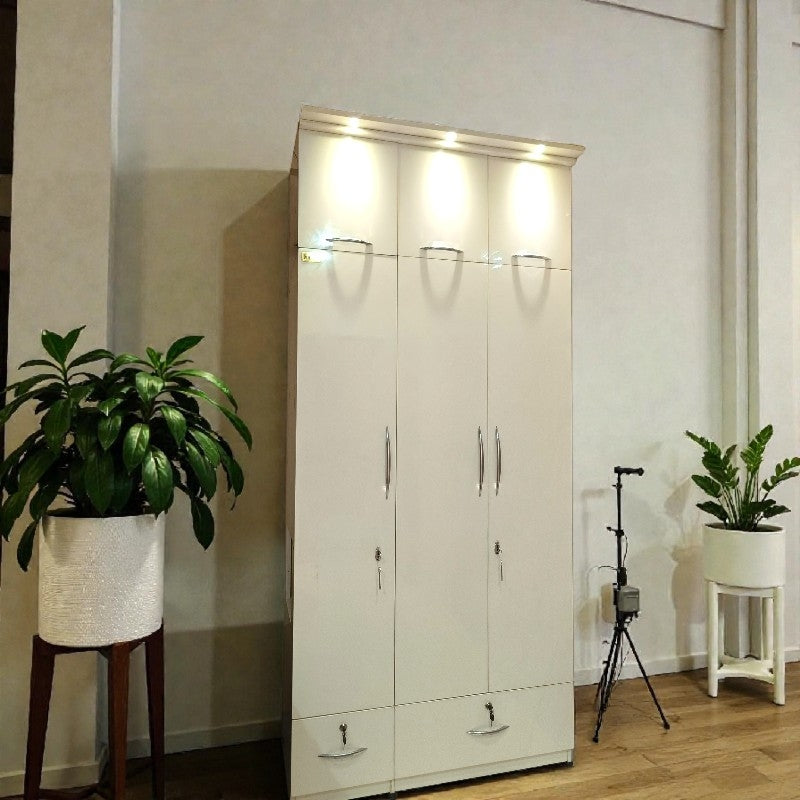3 door wardrobe (MDF Wood)