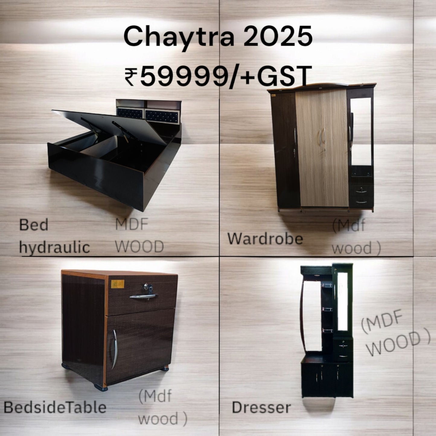 Bedroom set ( MDF Wood ) ID 51655275938108
