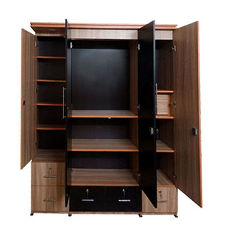 Wardrobe with dresser five door ( MDF WOOD )