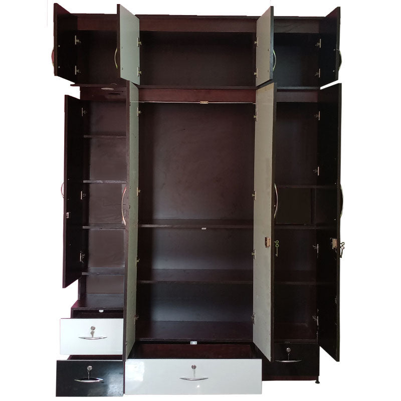 Wardrobe 4 door  (UV- MDF WOOD )