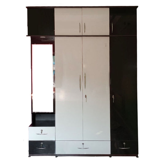 Wardrobe 4 door  (UV- MDF WOOD )